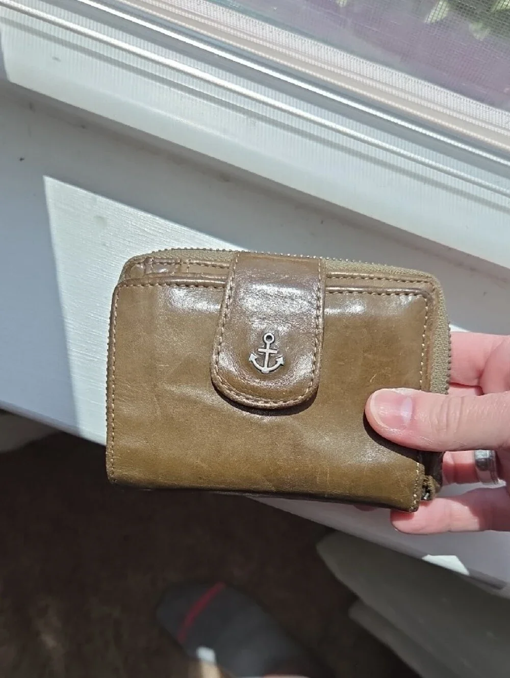 Olive Green Leather Wallet